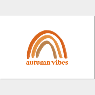 autumn vibes boho rainbow cute fall design Posters and Art